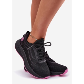 Big Star Sports-sneakers på den store stjerne RR274523 HI-POLISK PLATFORM SVART SYSTEM sort 1
