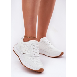Kvinders sneakers på platformen Big Star RR274487 Hi-Polish System White hvid 2