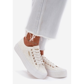 Kvinders sneakers med blonder Lee Cooper LCW-25-31-3438L White hvid 1