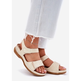 Evento Komfortable kvinders velcro -sandaler gylden 1