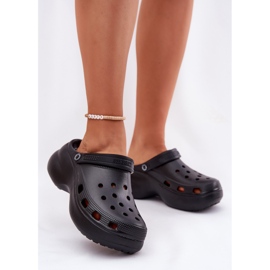 Big Star Kvinders skum flip flops på den massive sål store stjerne RR274A118 Sort 2