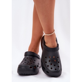 Big Star Kvinders skum flip flops på den massive sål store stjerne RR274A118 Sort 3