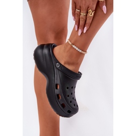 Big Star Kvinders skum flip flops på den massive sål store stjerne RR274A118 Sort 5