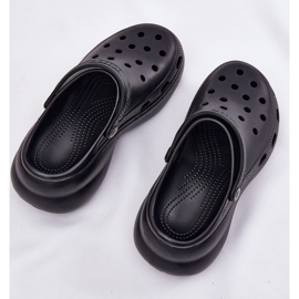 Big Star Kvinders skum flip flops på den massive sål store stjerne RR274A118 Sort 8