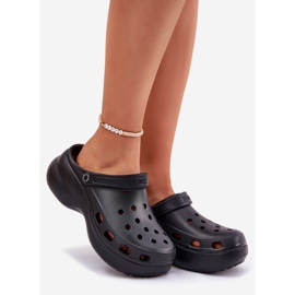 Big Star Kvinders skum flip flops på den massive sål store stjerne RR274A118 Sort 1