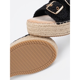 Seastar Sort flip flops på platformen med spænder 4