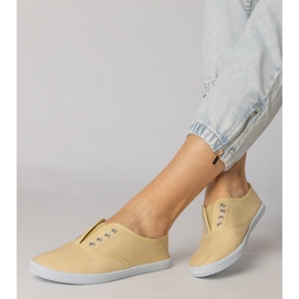 Slip-on sneakers i gråt stof 2