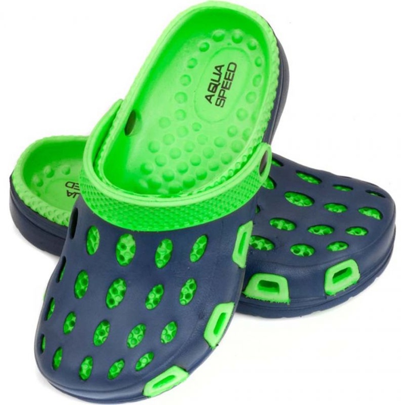 Aqua-Speed Børns flip flops Aqua-hastighed Silvi Jr Kol 48 Green Navy Blue blå 1