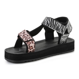Sandaler D.Franklin Forest High Strips Animal Print DFSH404002-ABLA sort 3