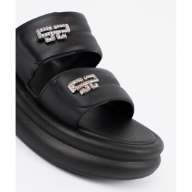 Seastar Sorte platformsflip-flops til kvinder 1
