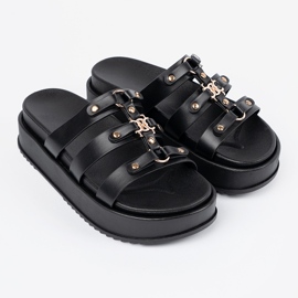 Seastar Sorte platformsflip-flops til kvinder 3