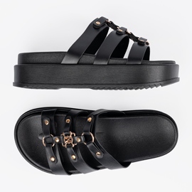 Seastar Sorte platformsflip-flops til kvinder 5