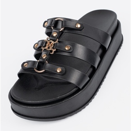 Seastar Sorte platformsflip-flops til kvinder 1