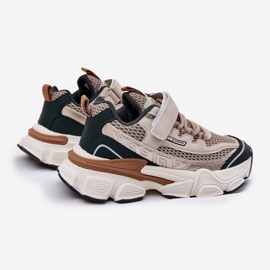 Sneakers sportssportsko til beige velcro 2
