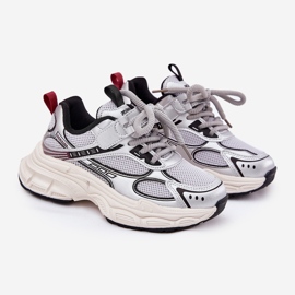 Børns sneakers på en tyk sål sølv Xairana 1