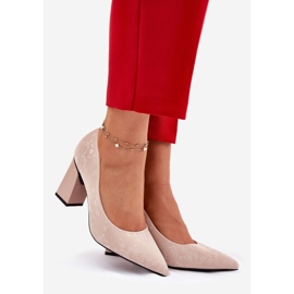 Vinceza Elegante pumper på Vincez 62223 beige søjle 1