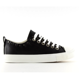 Sorte SM-2738 Sorte damesneakers med nitter 2