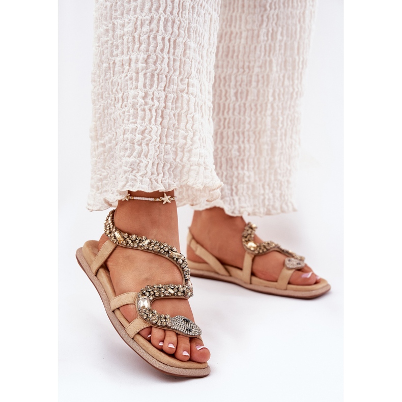 Kvinders sandaler med dekoration Eco Sonflower Artiker 56C1361 Beige 2