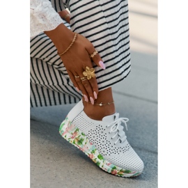Læder Openwork Women's Shoes For Artiker 56C1532 White hvid 2