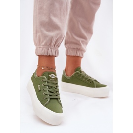 Kvinders sneakers på platformen Lee Cooper LCW-25-31-3449L Green grøn 2