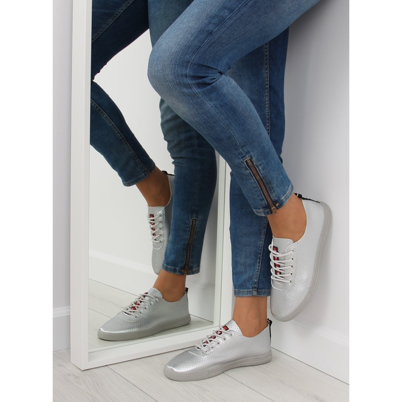 Bløde sølvsneakers til kvinder NB190P Sølv grå 1