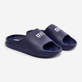 Big Star Mænds skumsko med den store stjerne RR174A014 Navy Blue Logo blå 1