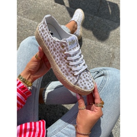 Patrouched Women's Sneakers på platformen med Lee Cooper LCW-25-08-3648L White and Gold hvid 1