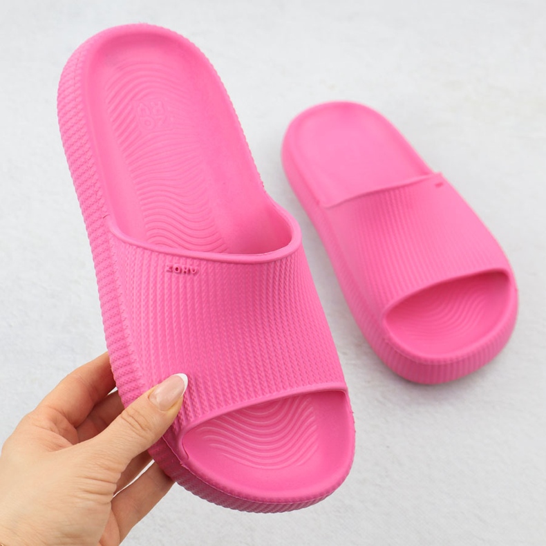 Kvinders lyserøde lyserøde pool flip flops zaxy RR285054 1