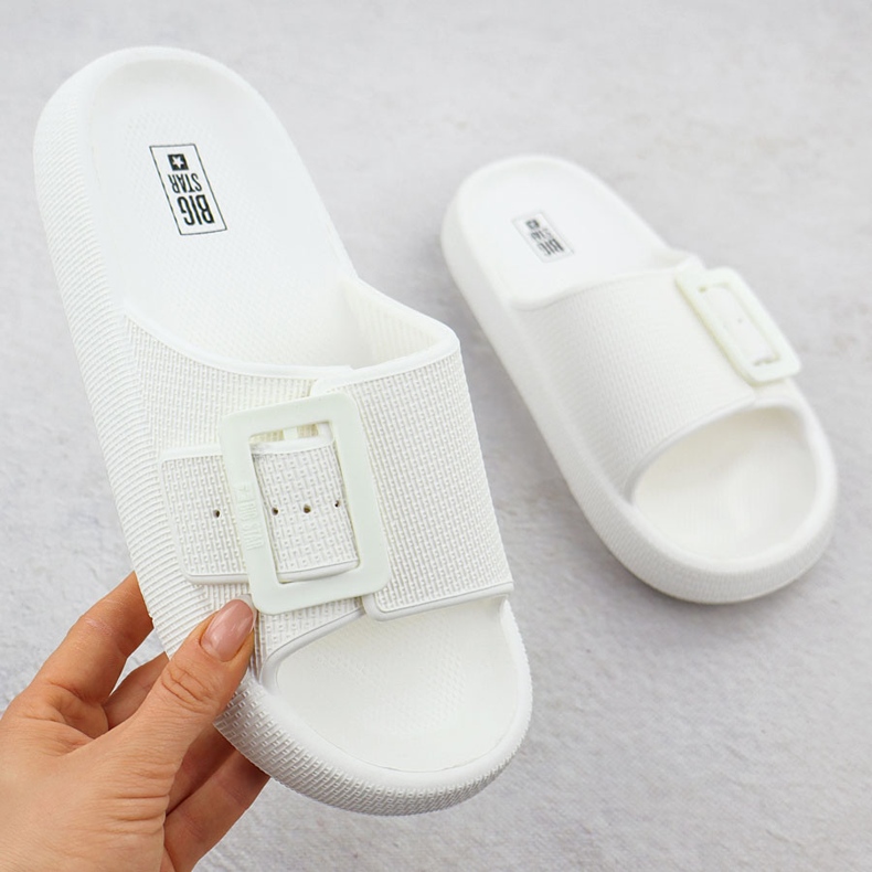 Big Star Kvinders sportsflip flops på en tyk hvid sål stor stjerne RR274A584 1