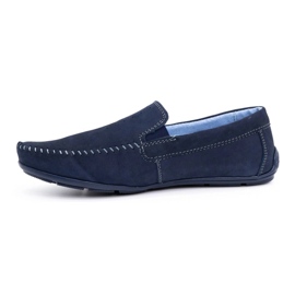 Olivier Loafers i læder til mænd 937MA marineblå 1