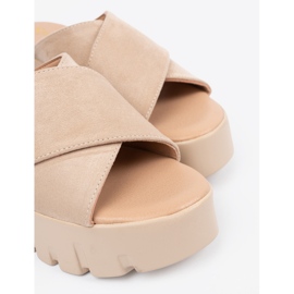 Seastar Damesandaler i beige ruskind 2