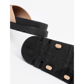 Seastar Beige kvinders flip flops med en gylden spænde 2
