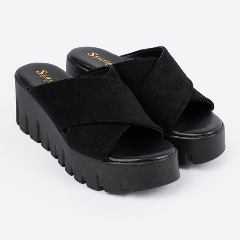 Seastar Kvinders sandaler med sort ruskind 1