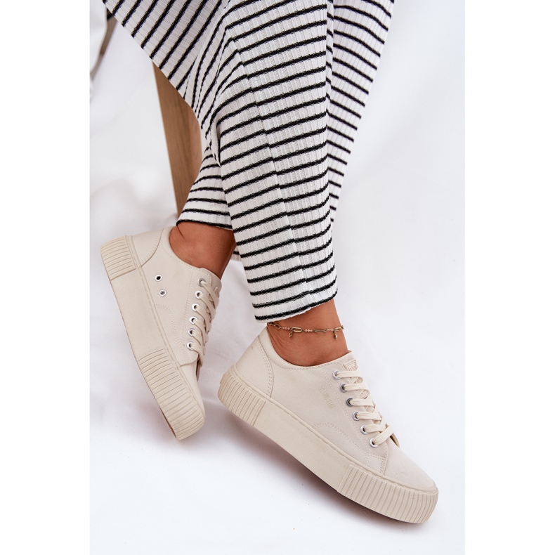 Women's Material Sneakers Big Star RR274407 Beige 1