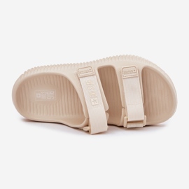 Kvinders skum hjemmesko med Big Star RR274A529 Velcro Beige 2