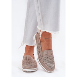 EVento Zlota Openwork Openwork Loafers gylden 2