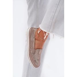 EVento Zlota Openwork Openwork Loafers gylden 4