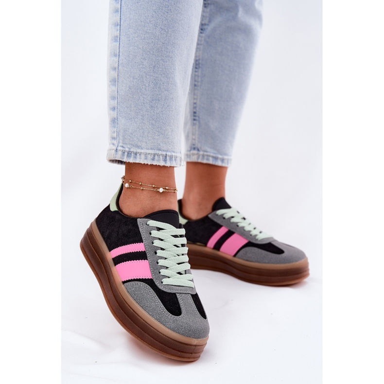 Sorte platformssneakers til kvinder 2