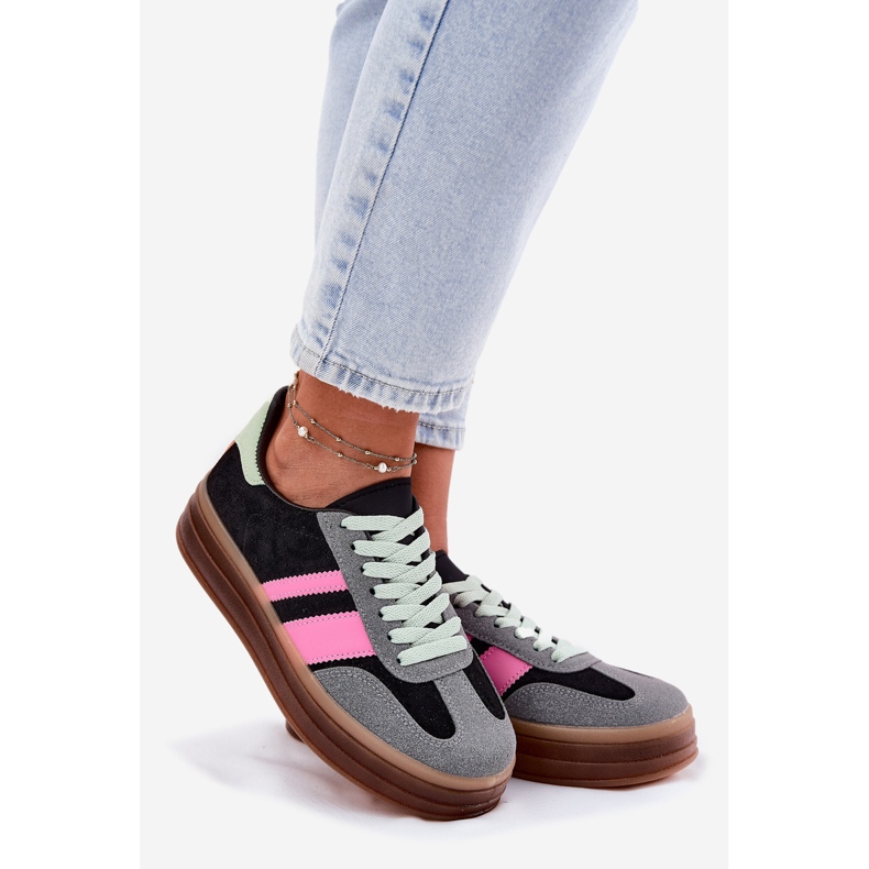 Sorte platformssneakers til kvinder 1