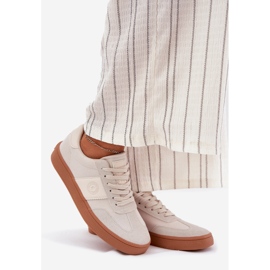 Big Star Kvinders sneakers store stjerne RR274806 beige 1