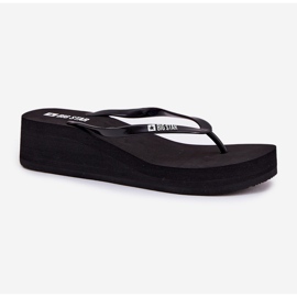 Kvinders flip -Flops på kiler Big Star RR274A549 Sort 5