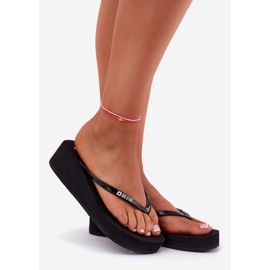 Kvinders flip -Flops på kiler Big Star RR274A549 Sort 1