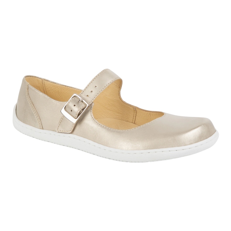 Barefoot Women's Ballerinas Olivier 1286 - Lædersko med gylden spænde 1