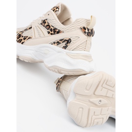 Beige sneakers med et dyremotiv 2