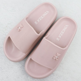 Skum flip flops til poolstrand med bamse pink vinceza 75210 lyserød 3