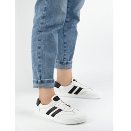 Kvinders lædersko Joker Blackorwhite White - Minimalistiske sneakers Olivier hvid 1