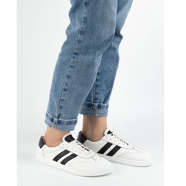 Kvinders lædersko Joker Blackorwhite White - Minimalistiske sneakers Olivier hvid 2