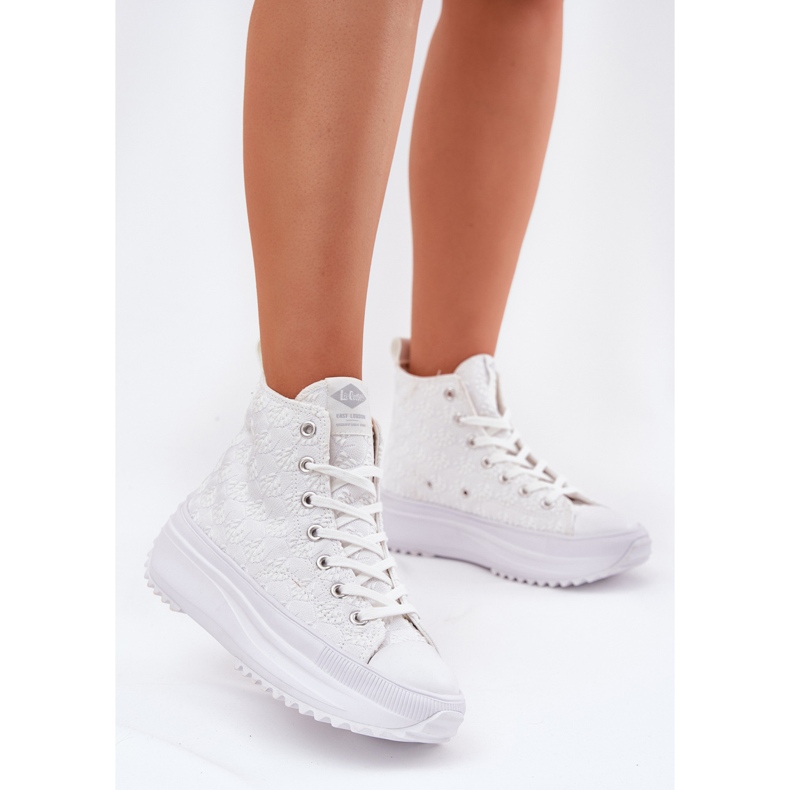 Høj kvinders sneakers Lee Cooper LCW-25-31-3461L White hvid 2