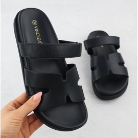 Kvinders sorte flip flops Vinceza 17401 1