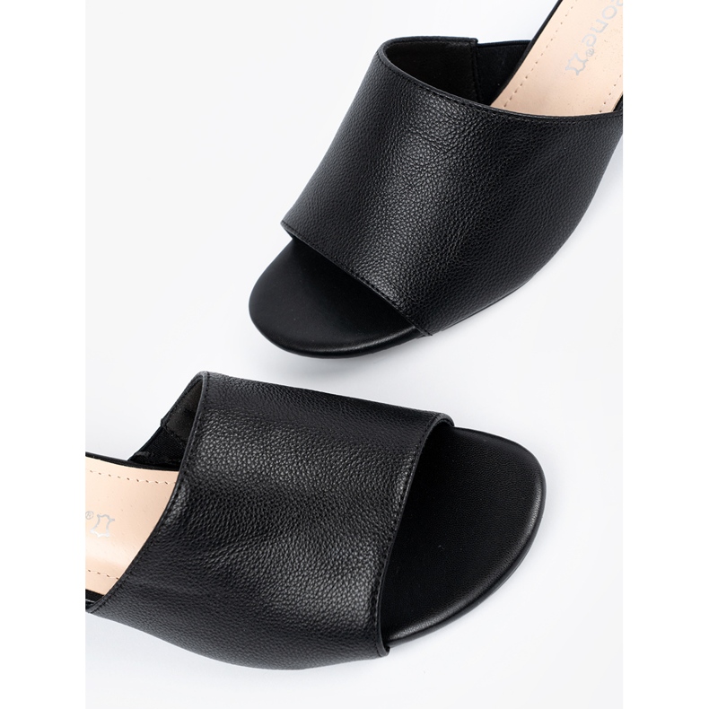 Sergio Leone Lavhælede flip-flops til kvinder sort 2